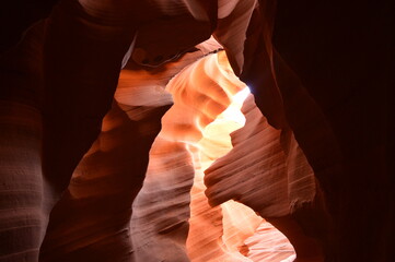 The trippy mars looking Antelope Canyon in Navajo country in Arizona, United States of America