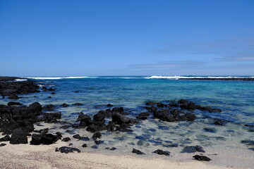 Fototapeta na wymiar Ecuador Galapagos Islands - San Cristobal Island Scenic beach view Playa Loberia