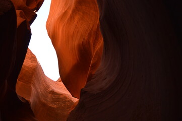 The trippy mars looking Antelope Canyon in Navajo country in Arizona, United States of America