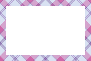 Vintage frame vector. Scottish border pattern retro style. Tartan plaid ornament.
