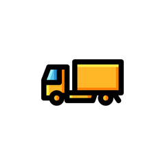 Truck Icon Filled Outline Transportation Illustration Logo Vector
