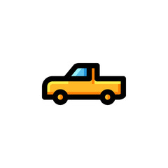 Fototapeta na wymiar Ranger Car Icon Filled Outline Transportation Illustration Logo Vector 