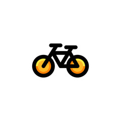 Bicycle Icon Filled Outline Transportation Illustration Logo Vector

