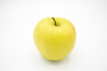 Fresh green apple fruit isolated on the white background