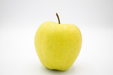 Fresh green apple fruit isolated on the white background