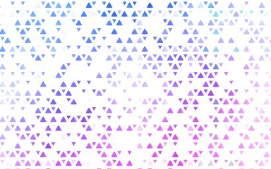Light Pink, Blue vector layout with lines, triangles.