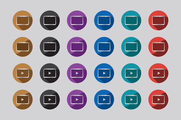 tablet icon set vector graphic for any business