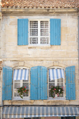 Arles Provence France blue shutter windows