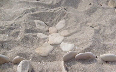 stones on the sand