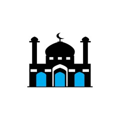 Mosque icon logo, vector design