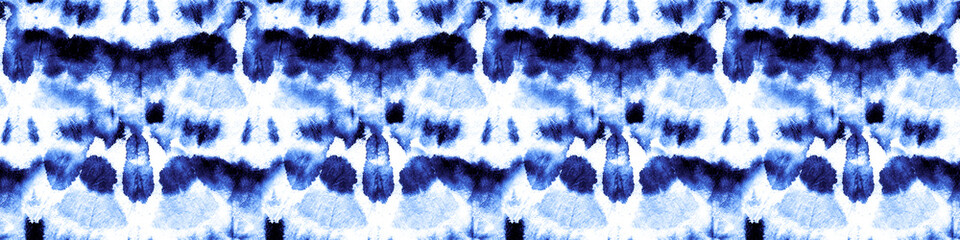Ornamental Nautical Ink Splash Paint. Endless Navy Blue Watercolor Painting. Repeated Sky Blue Retro Tie Dye Texture. Seamless Sea Blue Tie Dye Wash. Phantom Blue Snake Skin. © Kate Si