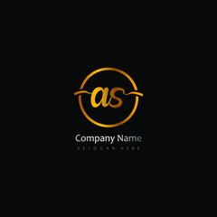 Letter AS logo icon design template elements