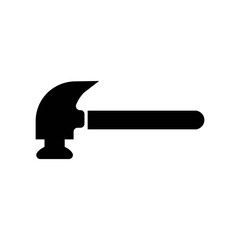 Hammer icon logo, vector design
