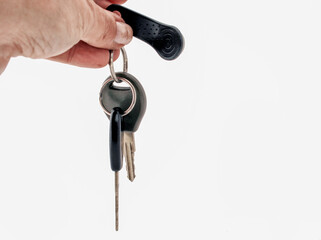 Hand with car keys