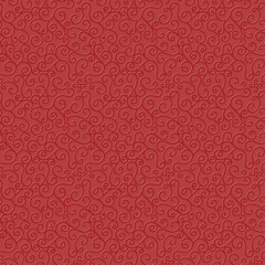 bright red seamless vector pattern with an embossed swirl texture