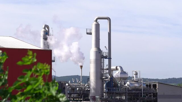 Pollution smoke of a factory chimey