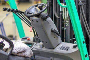 loader steering with control levers.