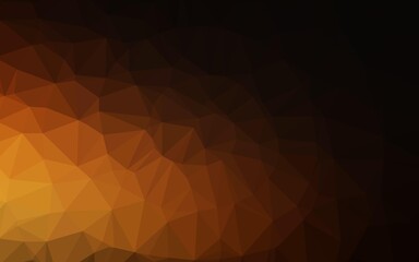 Dark Orange vector triangle mosaic template.