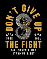 Naklejka premium Asian Style Dragon Illustration with Slogans Artwork for Apparel and Other Uses