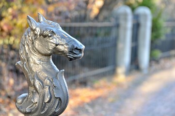 Horse Head Hitching Post Cast Iron