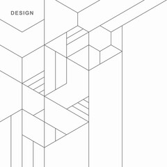 Abstract geometric technological background. Vector creative design.