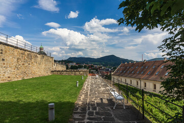 Streets of Tetschen Castle. Decin. Czech Republic.