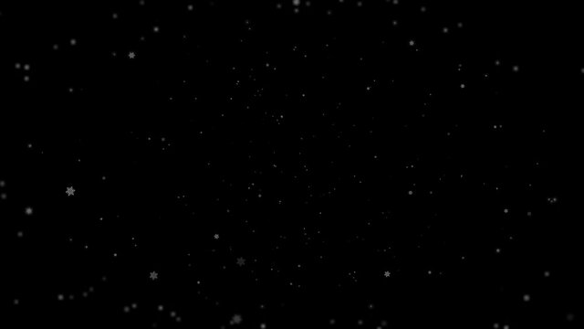 4k. Snowflakes falling isolated on black. Perfect for compositing onto your VFX scenes.Snowing footage .Falling snow flakes. Merry Christmas. 2020 New year. Animation. merry christmas, Holiday, winter