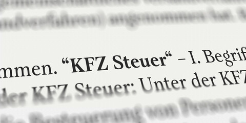 KFZ Steuer im Buch