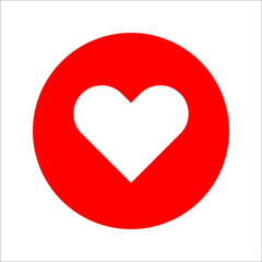 Romantic Heart Icon vector flat design in trendy style for Marriage Celebration.eps 10