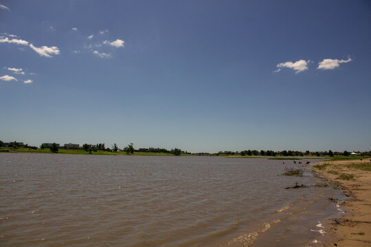 View of the Victoria River in Entre Rios, Argentina
