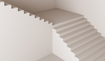 staircase white stair stairway architecture minimalism 3D