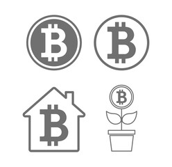 bitcoin crypto money icon