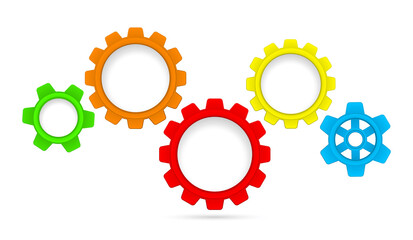 gears color teamwork_