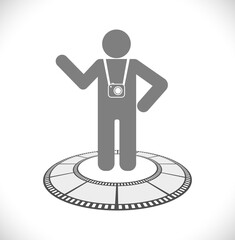 photographer in film strip