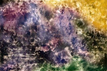 Abstract colorful grunge paint texture background.
