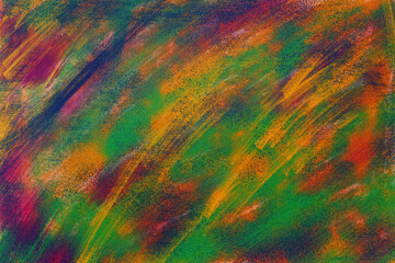 Abstract colorful grunge paint texture background.