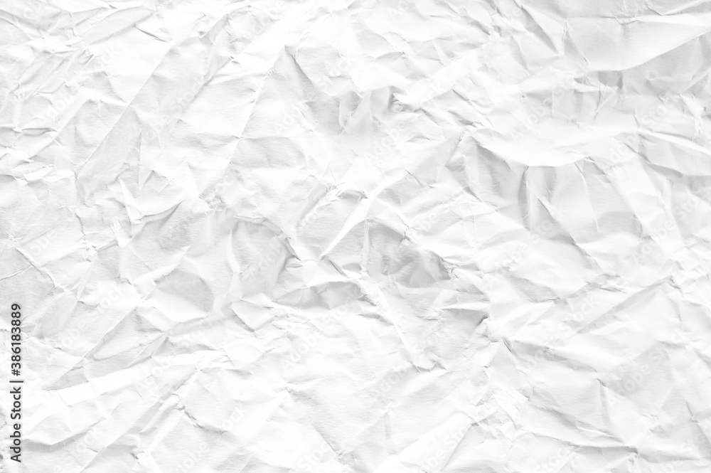 Aufkleber white crumpled space paper textured background for product overlay or backdrop design