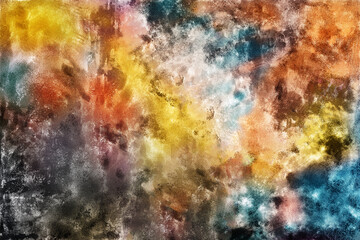 Abstract colorful grunge paint texture background.