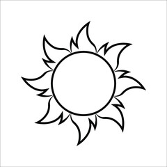 Sun icon. Trendy vector summer symbol for website design, web button, mobile app on white background