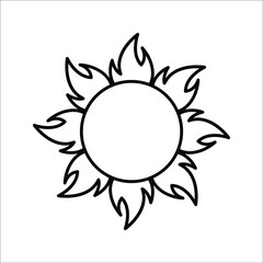 Sun icon. Trendy vector summer symbol for website design, web button, mobile app on white background