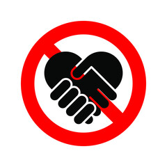 No handshake vector icon. vector illustration