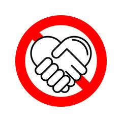 No handshake vector icon. vector illustration
