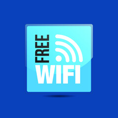 Free wifi sign. Eps10 vector illustration.