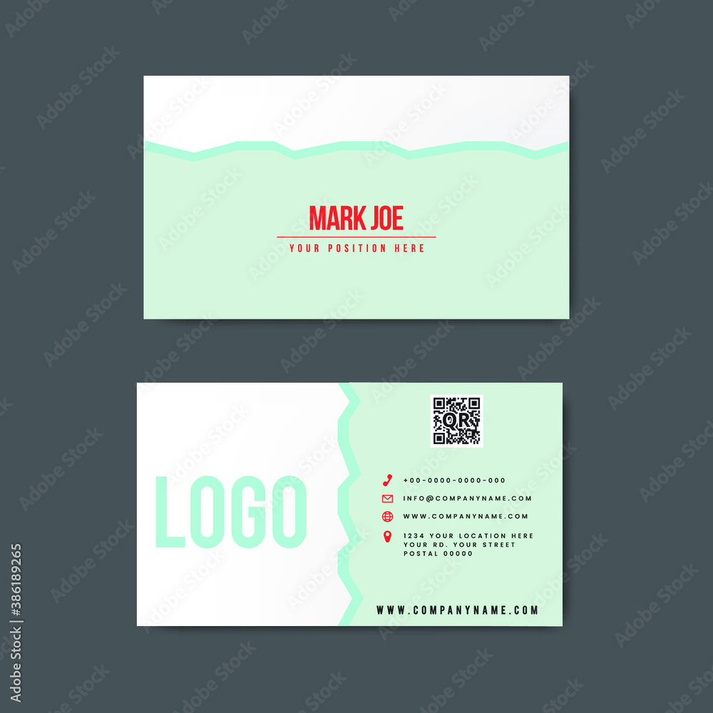 Aufkleber modern creative business card and name card, horizontal simple clean template vector design, layout 