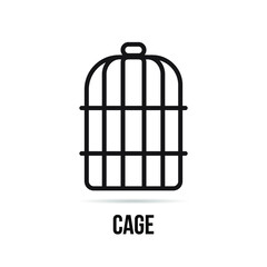 Cage icon in flat design. Cage logo. Eps10 vector illustration.