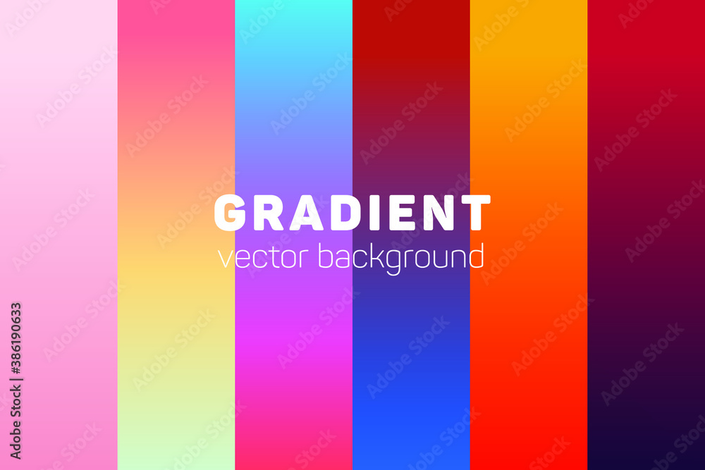 Poster soft color gradients. modern vector design for mobile app. eps 10 vector illustration.