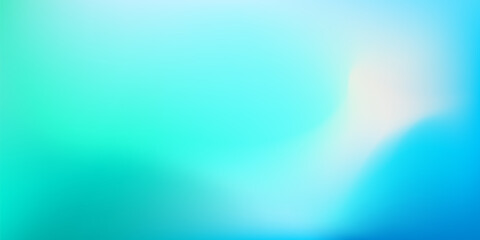 Abstract Gradient teal white background. Blurred mint turquoise green water backdrop for your graphic design, banner, summer, winter or aqua poster