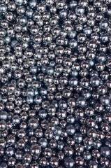 silver candy balls.  full frame background