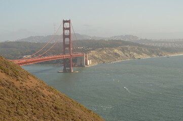 The Point Reyes National Seashore, Golden Gate Bridge and Alcatraz Island outside of San Francisco...