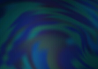 Dark BLUE vector blurred shine abstract template.